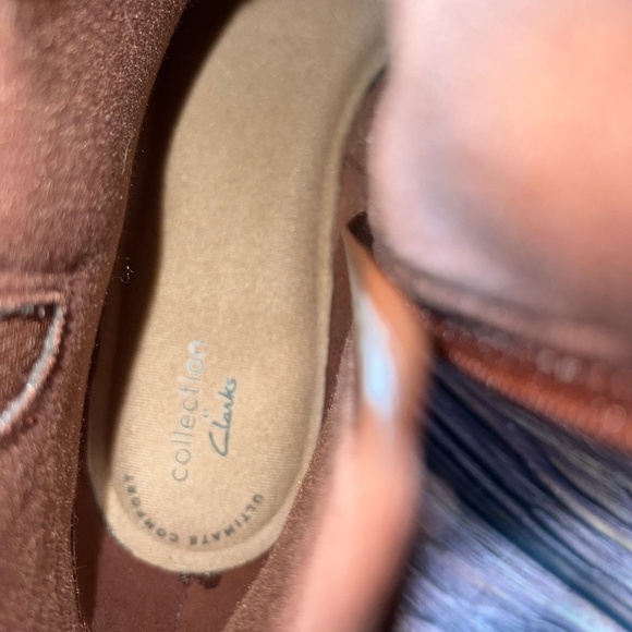 Clarks Womens Aveleigh Boot Dark Tan Leather Boots Womens Size 11 M New - Picture 9 of 12